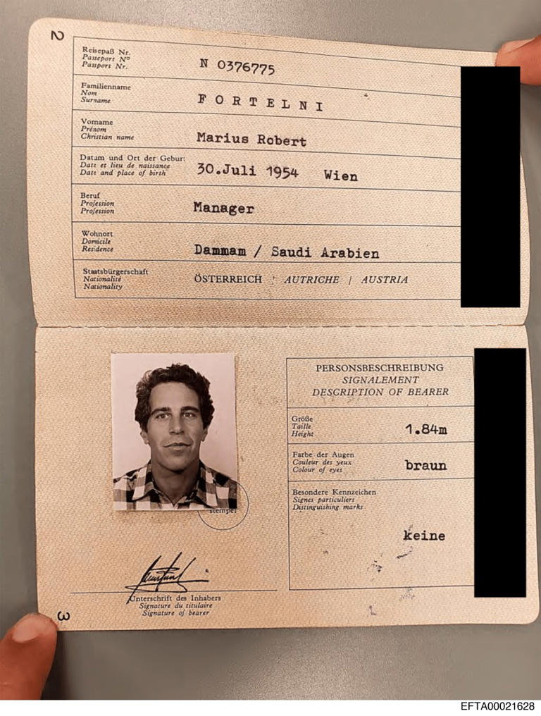 Epstein’s Austrian passport is not a fake
