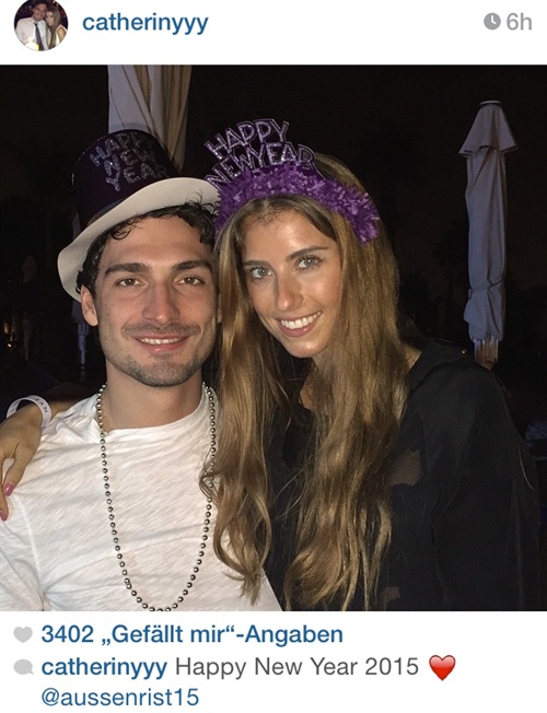 Matz Hummels und Cathy Fischer in Silvesterlaune
Foto: Instagram