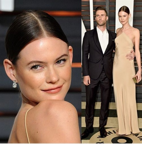 Behati Prinsloo in Calvin Klein, mit Ehemann Maroon 5-Frontsänger Adam Levine