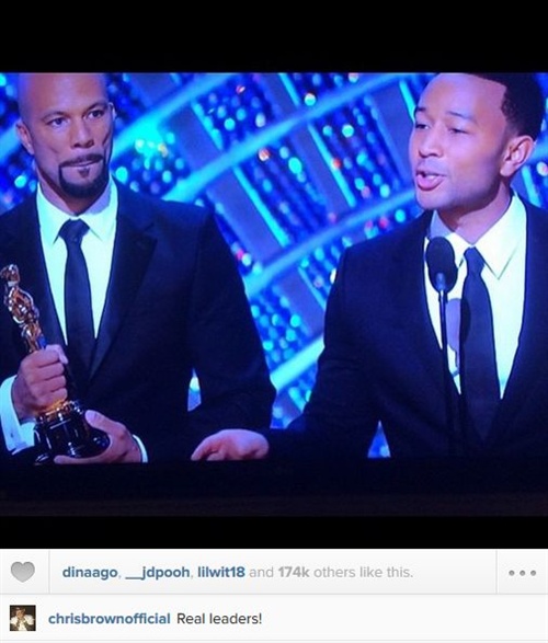 Chris Brown zeigt sich begeistert von Oscar Gewinner John Legend