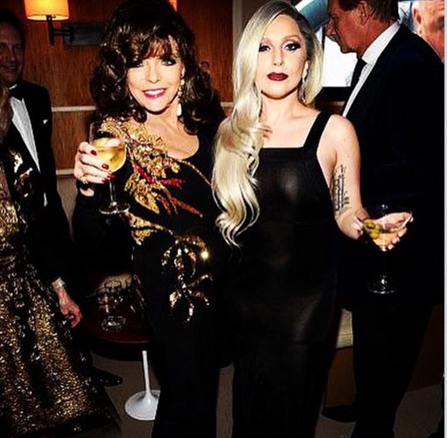 Diventreffen - Joan Collins und Lady Gaga