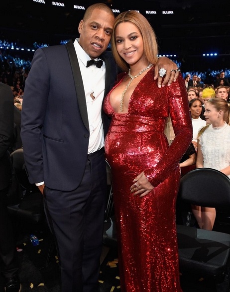 Beyonce mit Babybauch und ihrem Ehemann Jay Z.