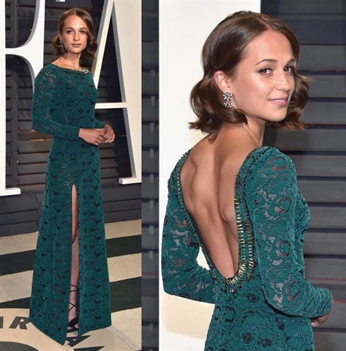 Alicia Vikander in Louis Vuitton at the Aftershowparty