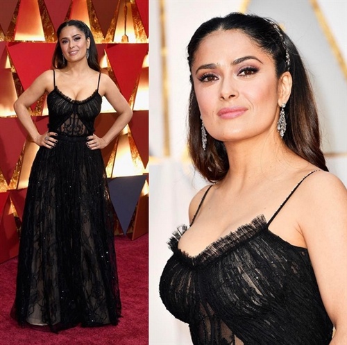 Salma Hayek in Alexander McQueen