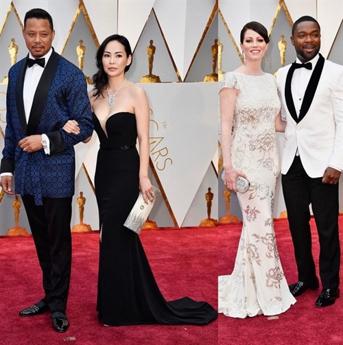 Terrence Howard with Miranda Pak and David Oyelowo with Jessica Oyelowo