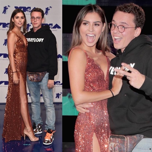 Logic and his wife Jessica Andrea at VMA´s