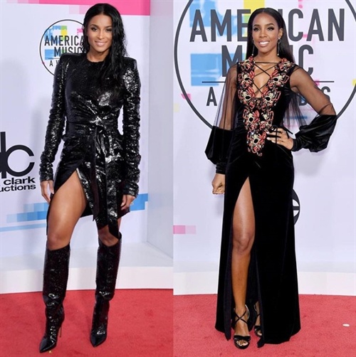 Ciara in Alexandre Vauthier and Kelly Rowland in Galia Lahav