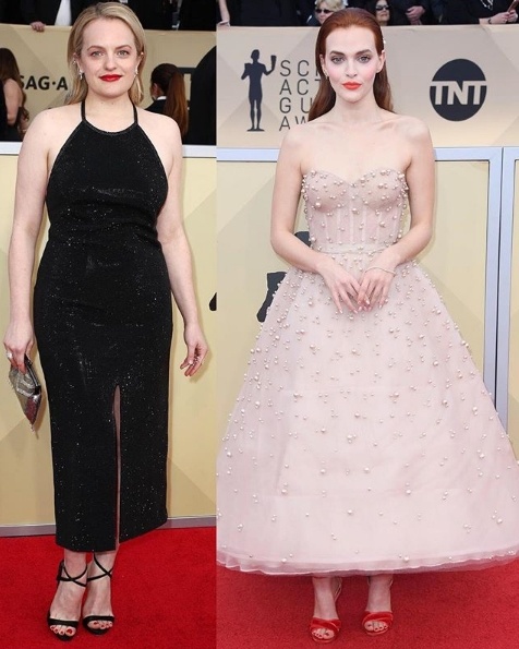 Elisabeth Moss in Adam Selman, Madeline Brewer in ReemAcra