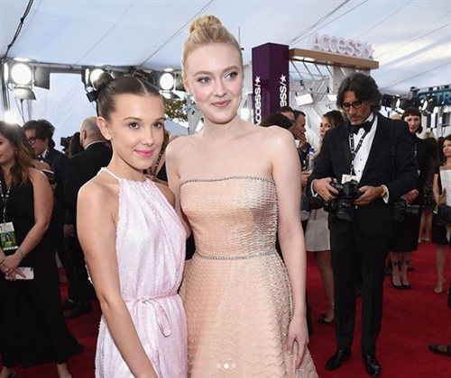 Match made in heaven! Millie Bobby Brown and Dakota Fanning 2