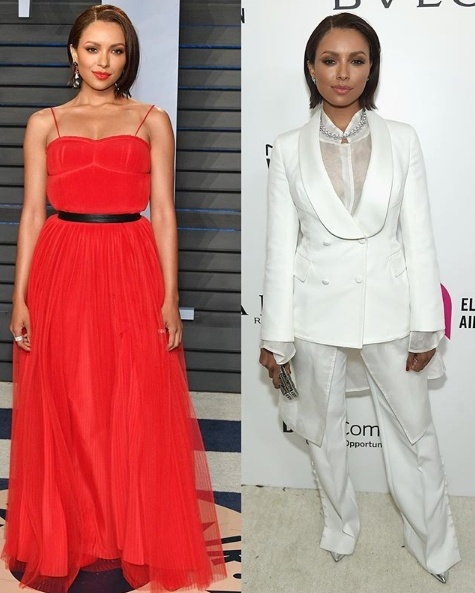 Kat Graham is red hot in Dior and white hot in Ermanno Scervino