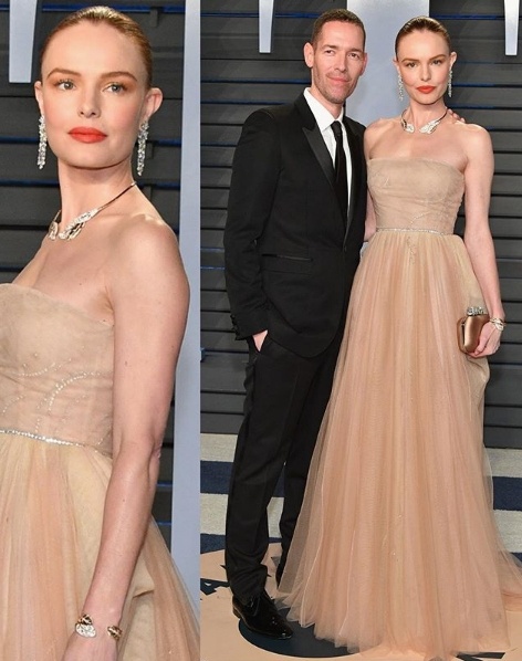 Kate Bosworth in Dior with husband Michael Polish