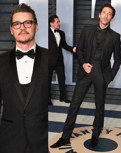 Pedro Pascal in Dolce Gabbana and Adrien Brody