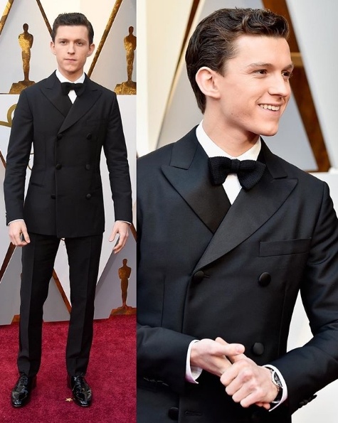 Tom Holland in Hermes and a Piaget watch