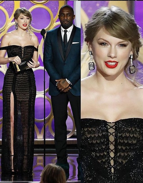 Taylor Swift in Versace und Idria Elba