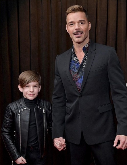 Ricky Martin in Berluti mit Sohn Matteo